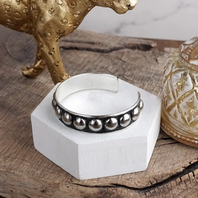 Echo Ridge ?C Western Worn Silver Bubble Open Cuff Balanced Design Diverse Representation