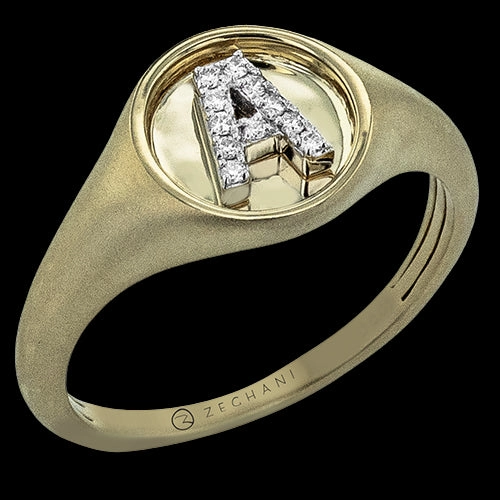Durable piece ZR2557 Right Hand Ring in 14k Gold with Diamonds