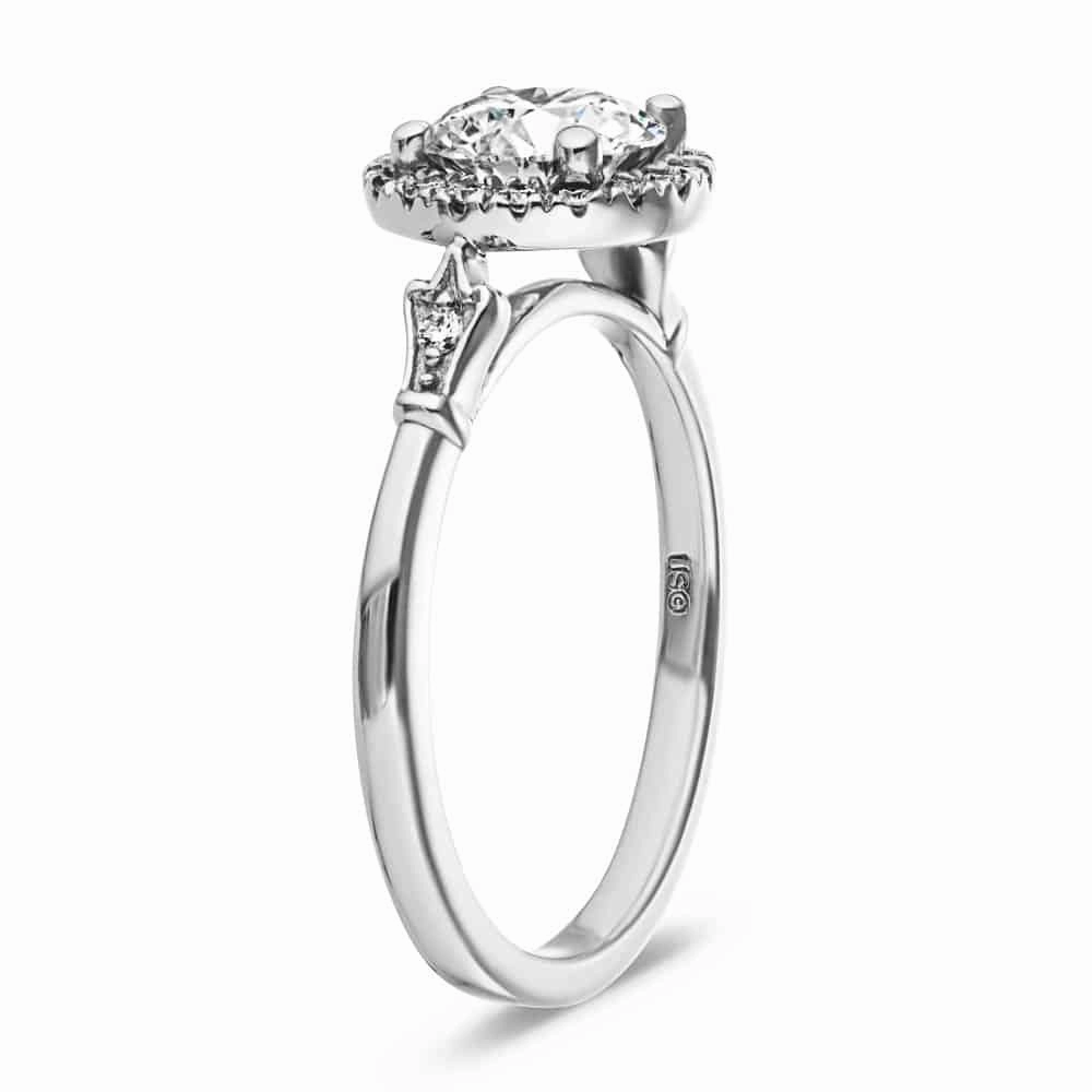 Briar Round Lab Grown Diamond Suspended Halo Engagement Ring Personal Accent Secure fastening