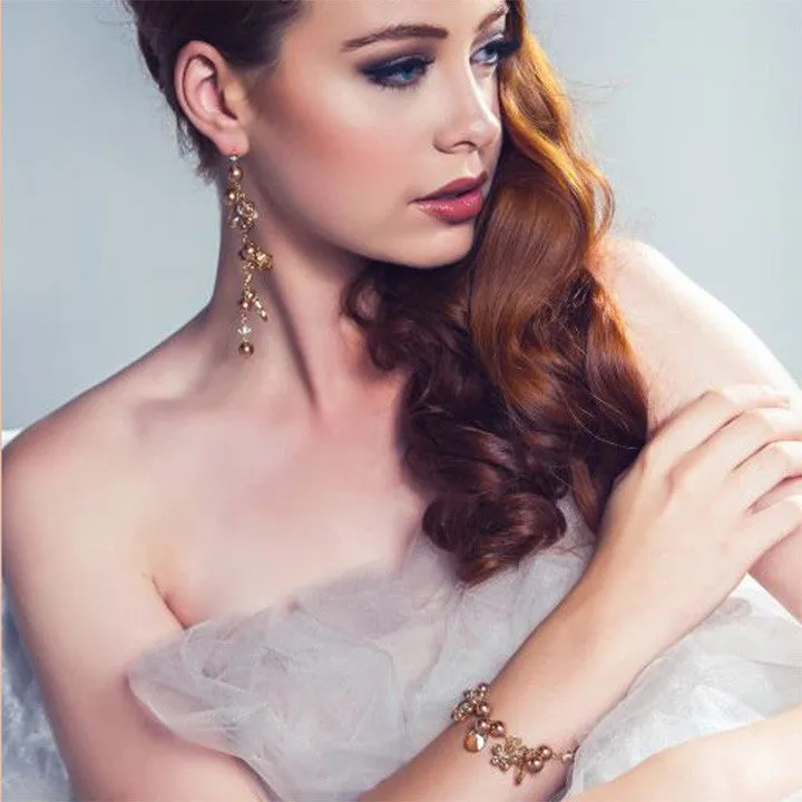 bridal bracelet - Sierra pearl charm by Kezani