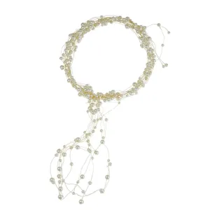 Bridal Headband with Pearls Handmade Floral Hair Vine for Weddings Prom and Special Occasions Elegant Bride and Bridesmaid Accessories Unique Headdress for Parties