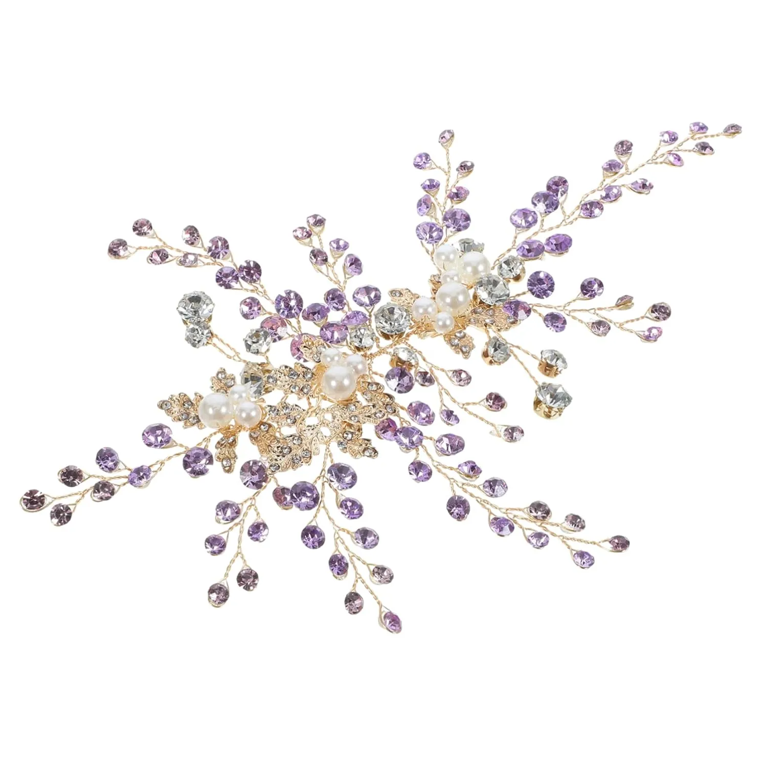 Bridal Headpiece Pearl Rhinestone Headband for Wedding Hair Accessories