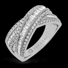 ZR1719 Right Hand Ring in 14k Gold with Diamonds Stylish Article