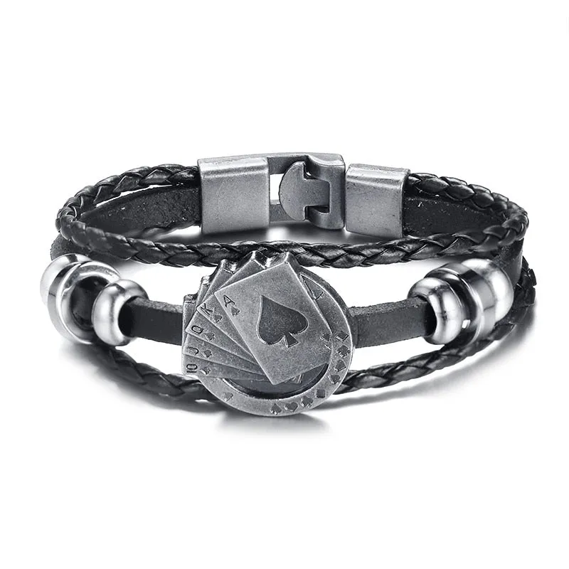 BROWN LEATHER CUFF BRACELET