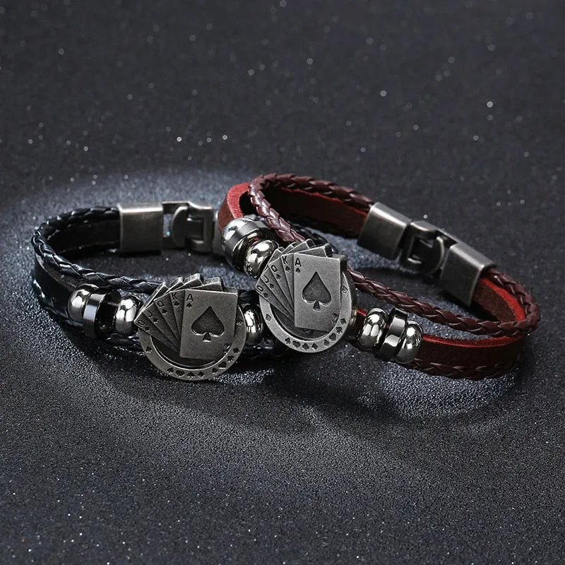 BROWN LEATHER CUFF BRACELET