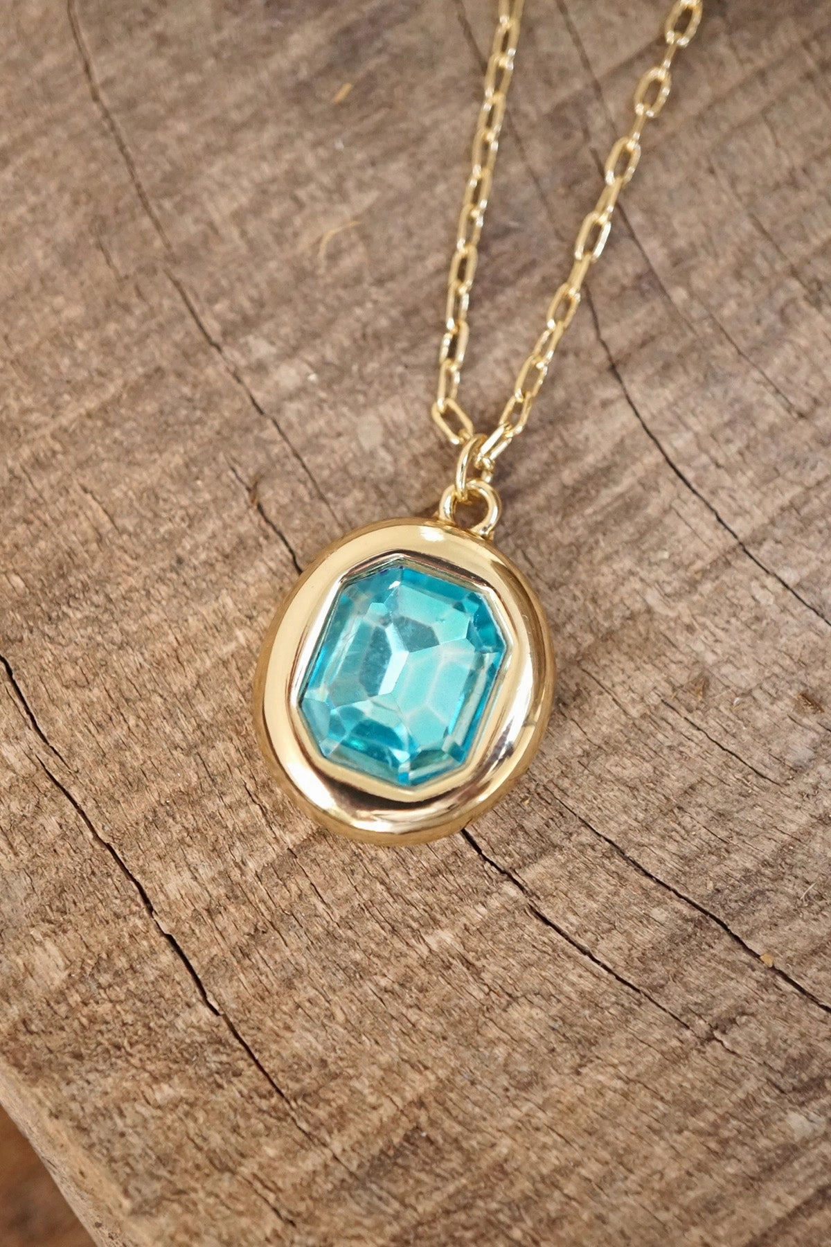 Bubble Pendant Necklace Blue Peach Clear Style Accessory Frequently Used Item