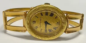 BUECHE GIROD Vintage 1960's Art Deco Style 18K YG Ladies Watch- $20K APR w/ COA!