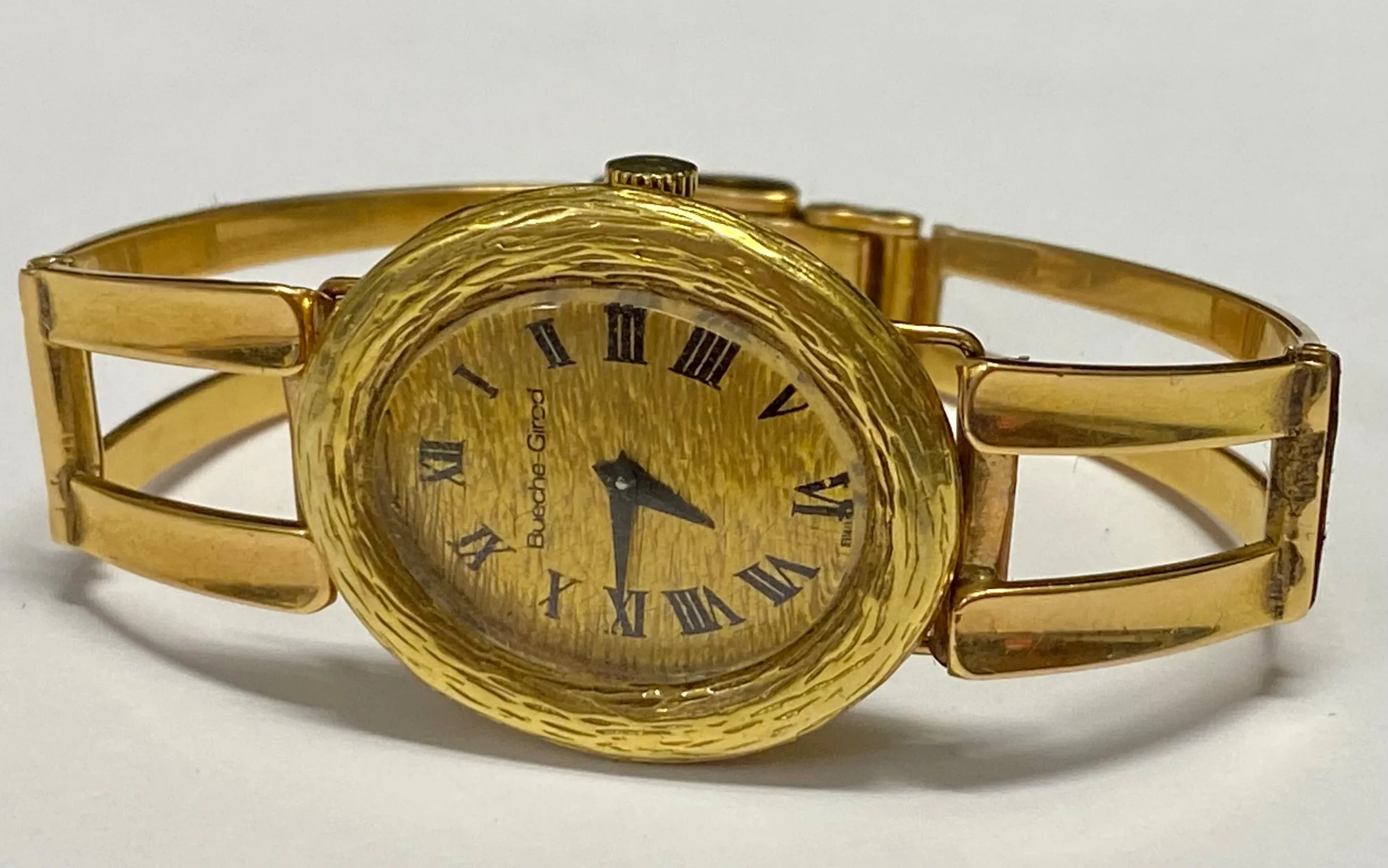 BUECHE GIROD Vintage 1960's Art Deco Style 18K YG Ladies Watch- $20K APR w/ COA!