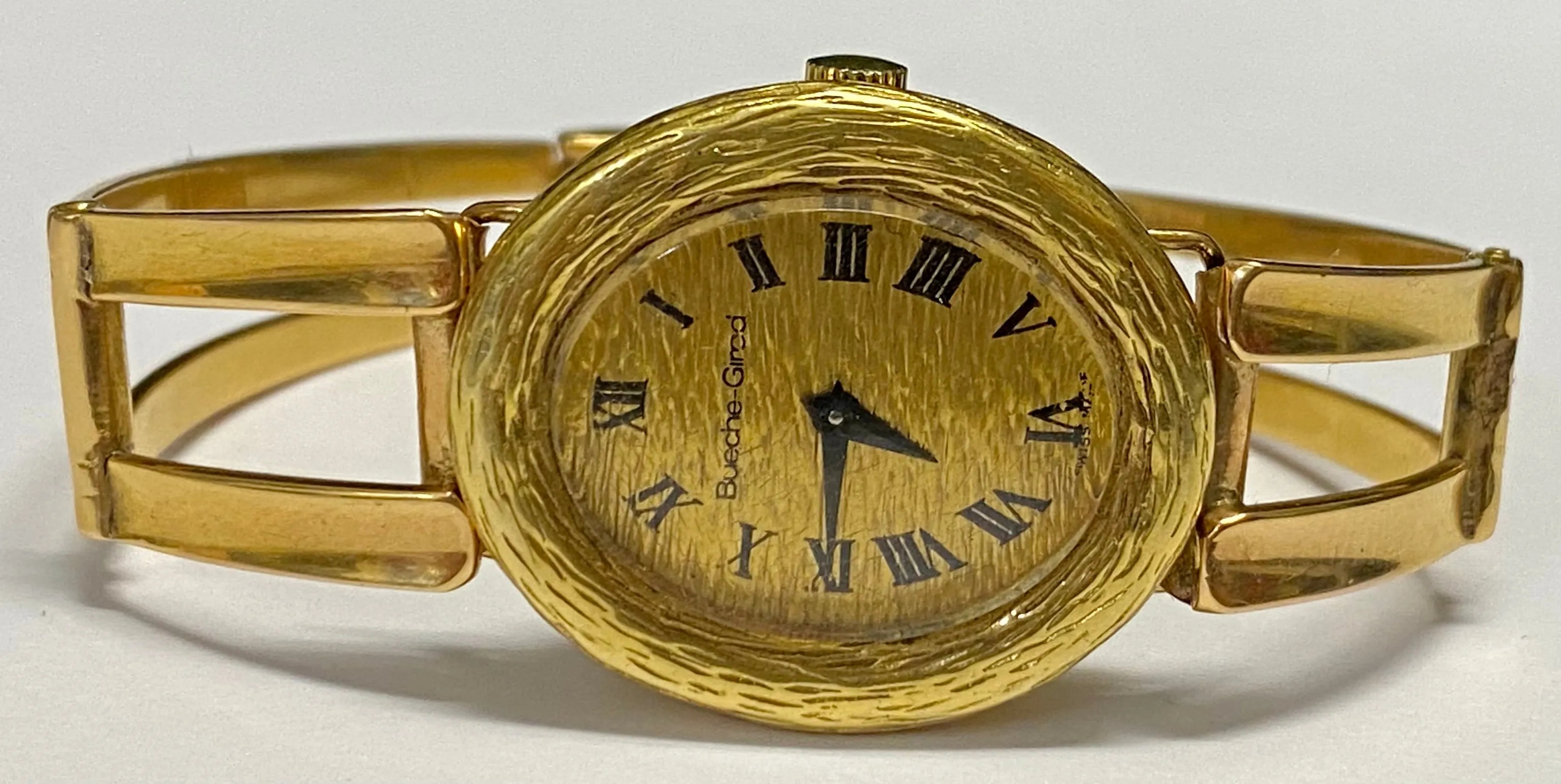 BUECHE GIROD Vintage 1960's Art Deco Style 18K YG Ladies Watch- $20K APR w/ COA!