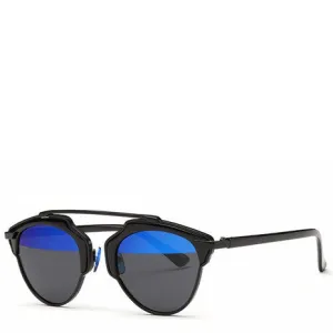 Butterfly Rimmed Sunglasses - Blue Black