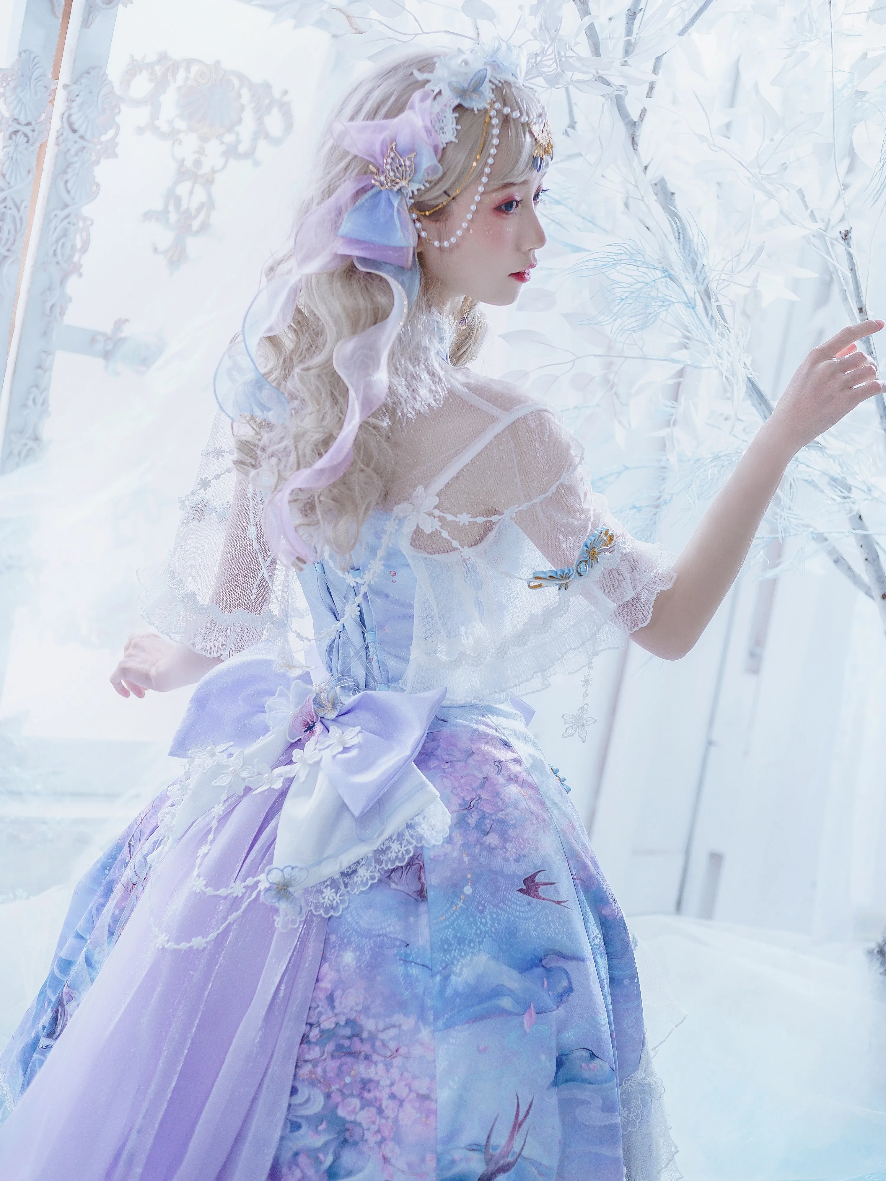 (Buyforme)Two Rural Cats~Nine-Color Deer Chinese Style Lolita Dress  Set