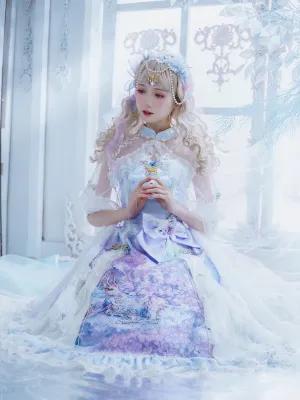 (Buyforme)Two Rural Cats~Nine-Color Deer Chinese Style Lolita Dress  Set