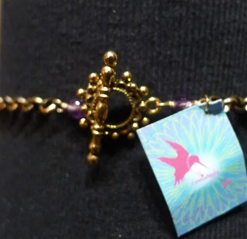 Candice Marks Tribal Necklace with Amethyst and Crystals