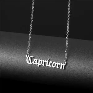 Capricorn Aquarius Pisces Aries Taures Gemini Cancer Leo Virgo Libra Scorpio Sagittarius Zodiac Necklace 12 Constellation Choker