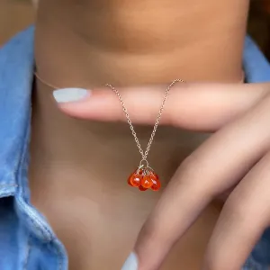Carnelian Cluster Necklace