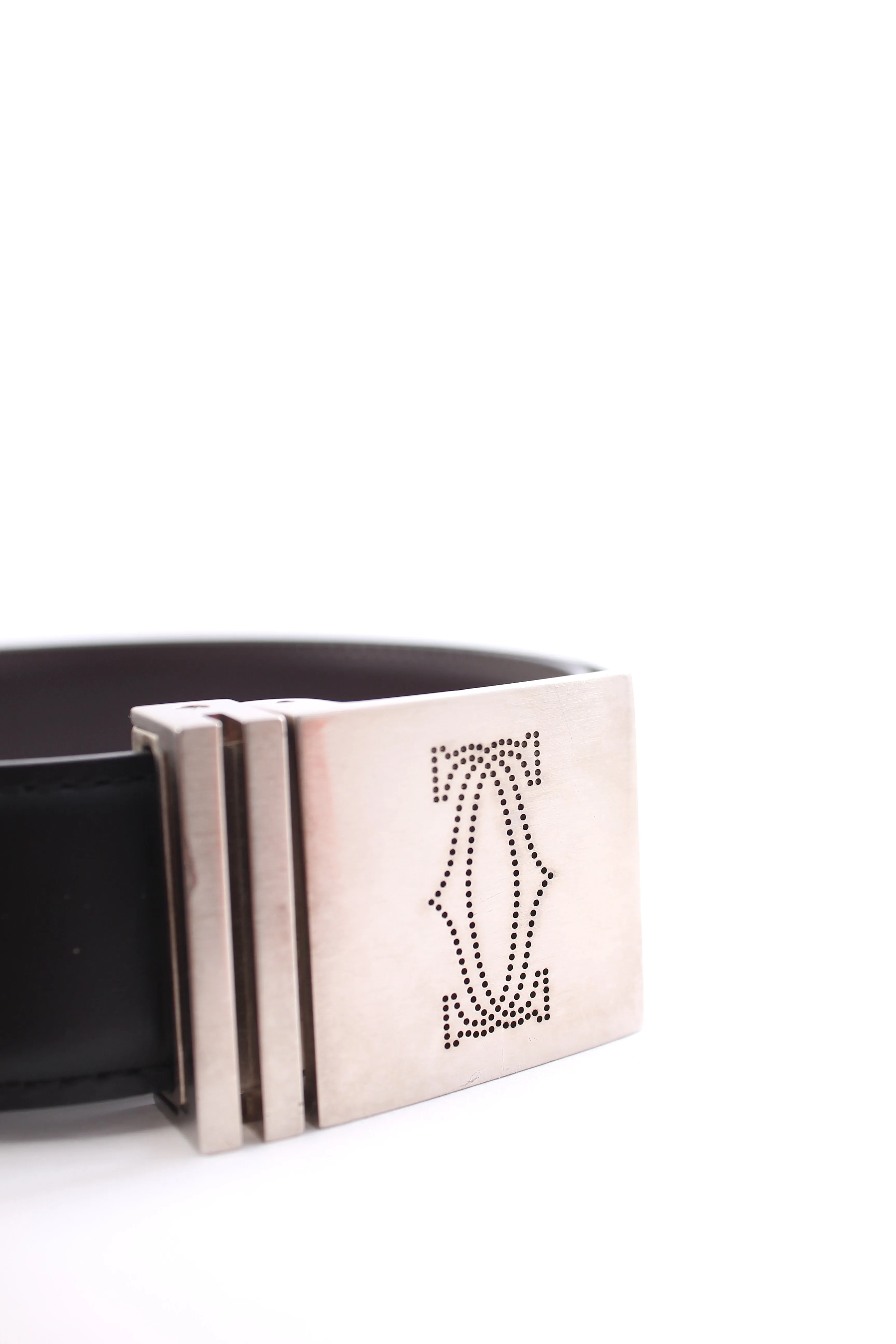 Cartier Logo Buckle Leather Belt