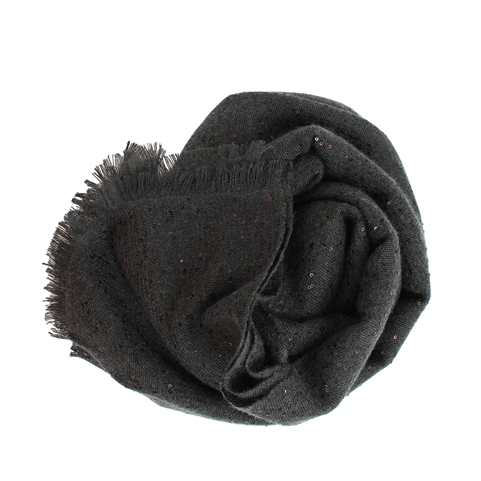 Cashmere And Silk Micro-Pailette Scarf