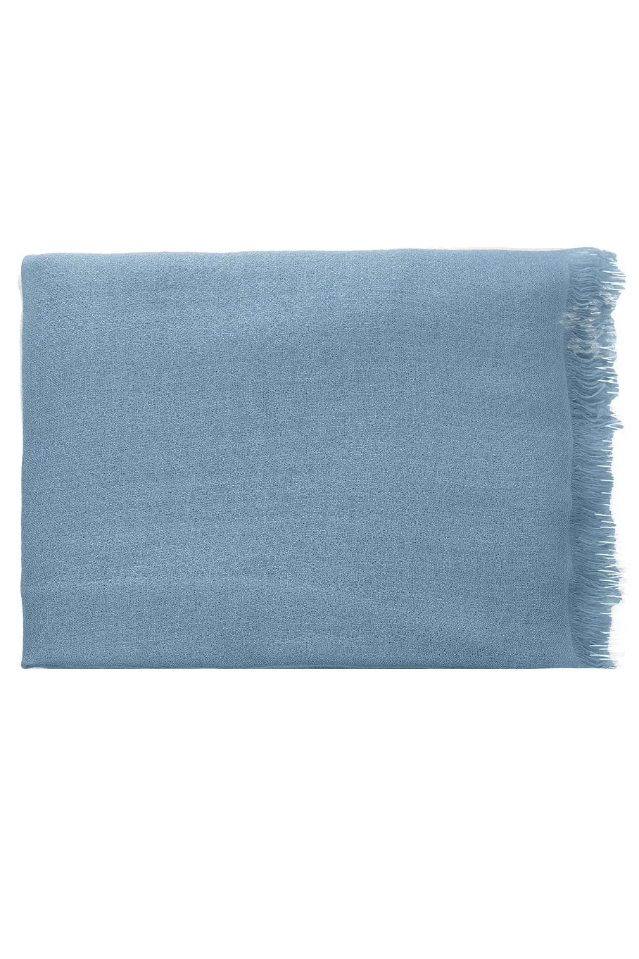 Cashmere Silk Fringe Scarf - Laguna