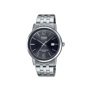 Casio Men's Black Dial Silver Stainless Steel Band Analog Quartz Watch - MTS-110D-1AVDF