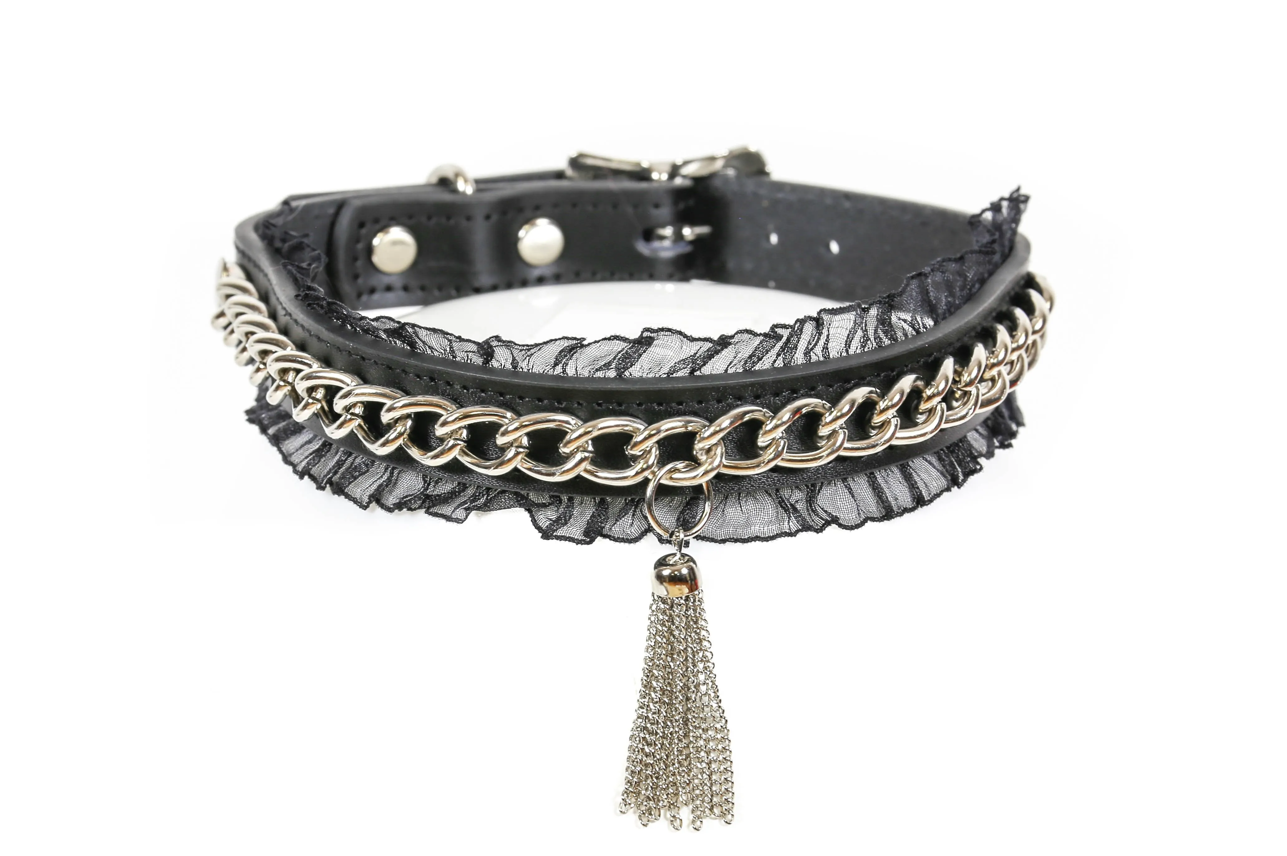 Chain Lace Tassle Choker