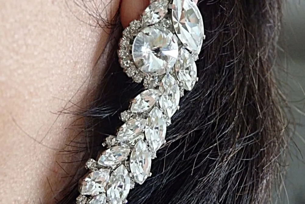 Champagne cluster earrings