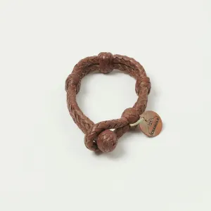 Chamula Double Round Leather Bracelet - Brown