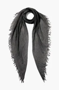 Chan Luu- Lurex Metallic- Cashmere and Silk Scarf- black sand