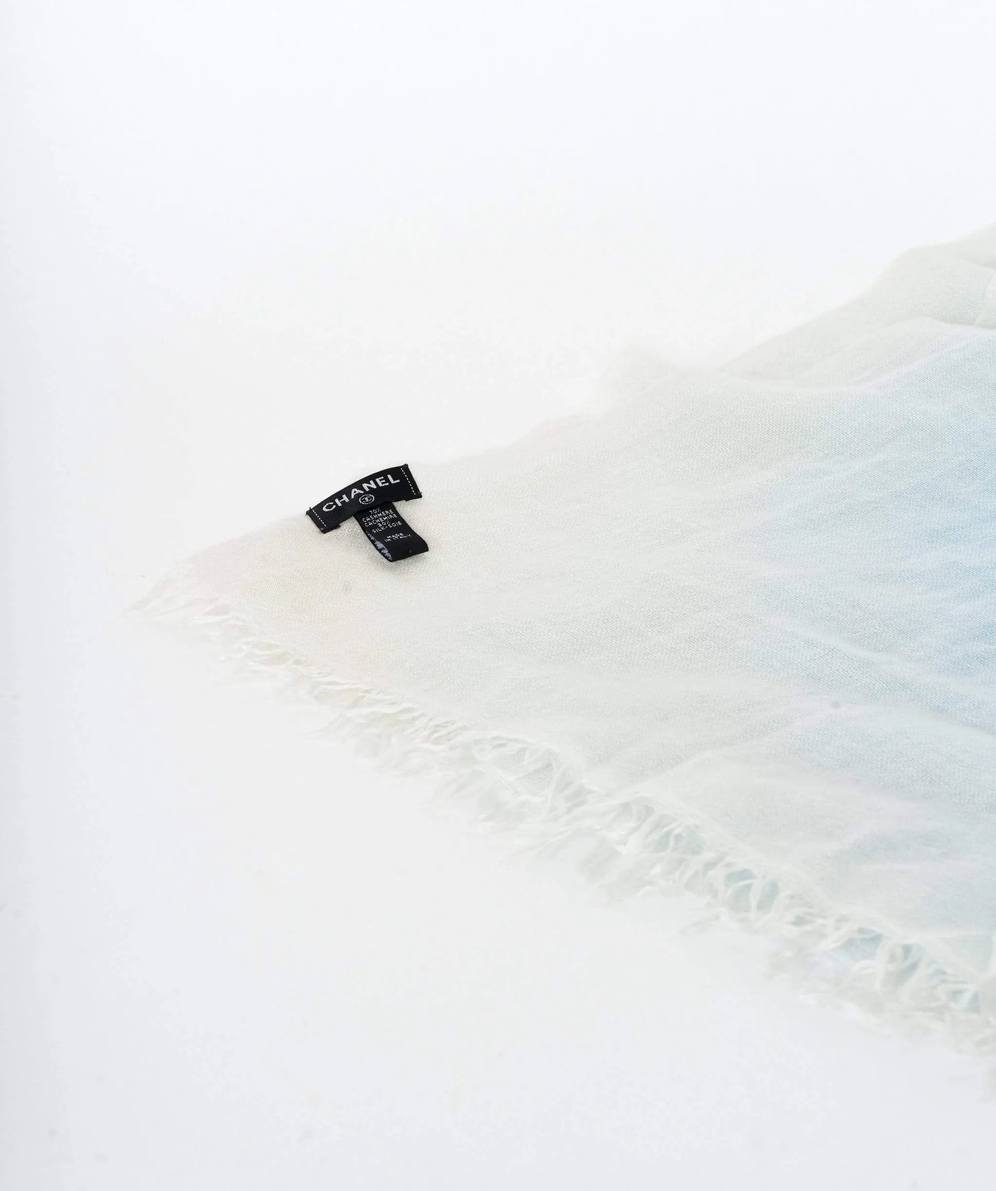 Chanel blue cashmere scarf