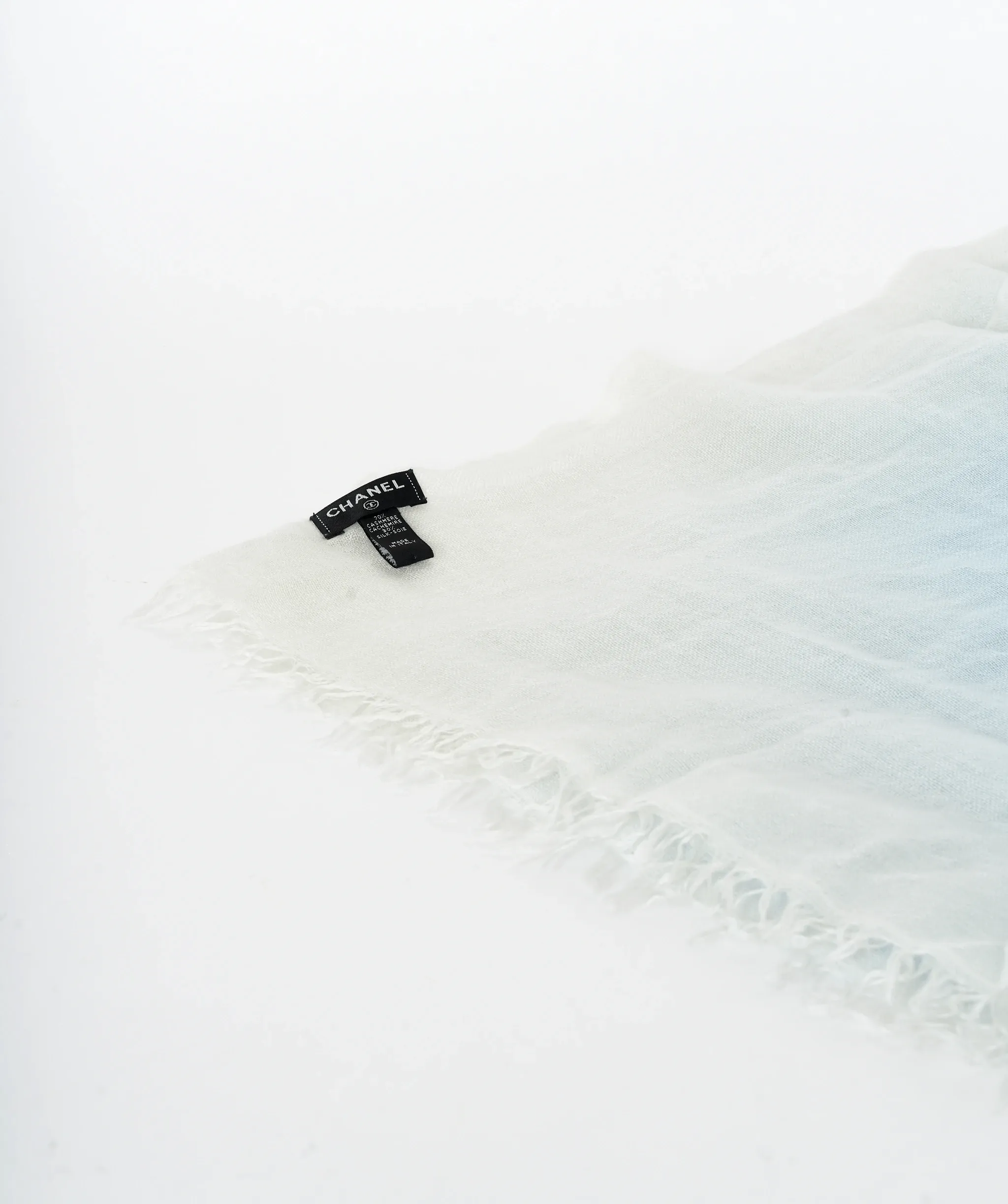 Chanel blue cashmere scarf