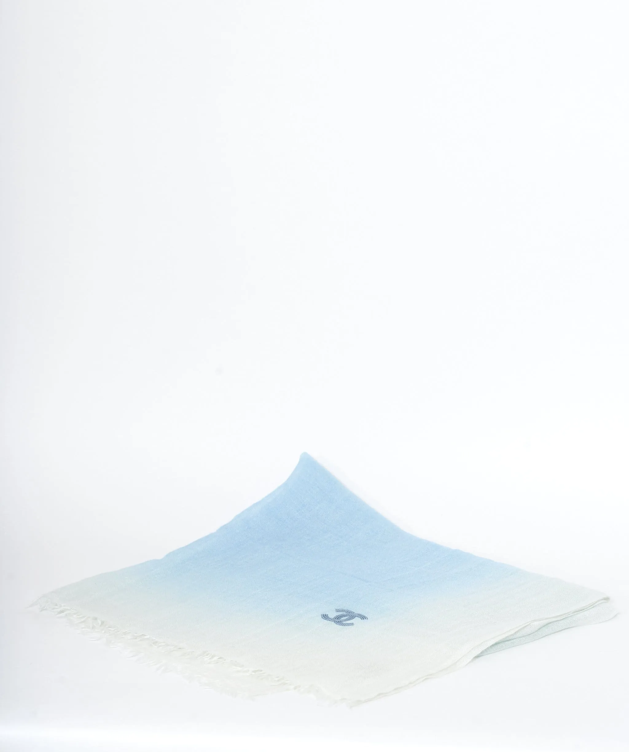 Chanel blue cashmere scarf