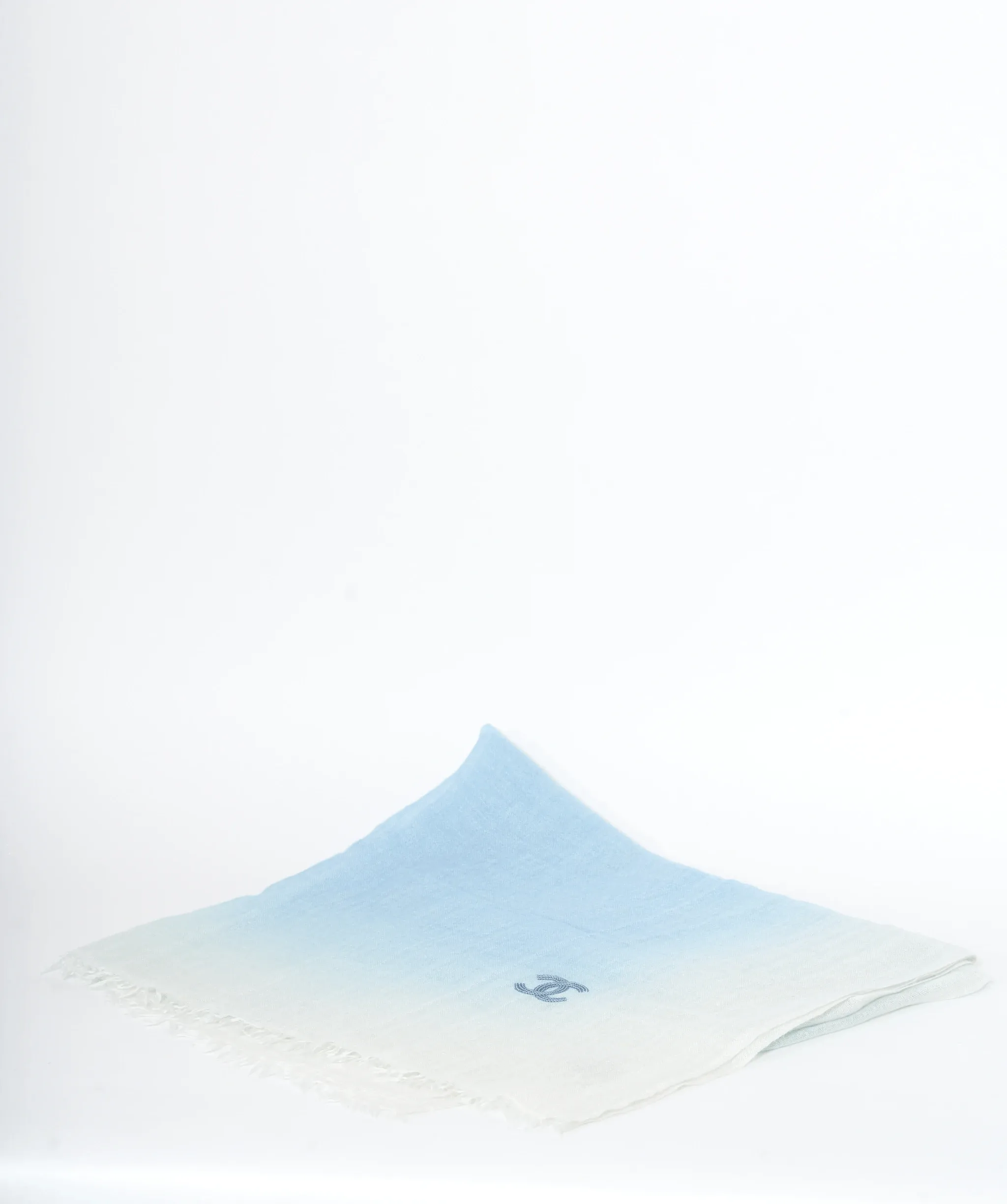 Chanel blue cashmere scarf