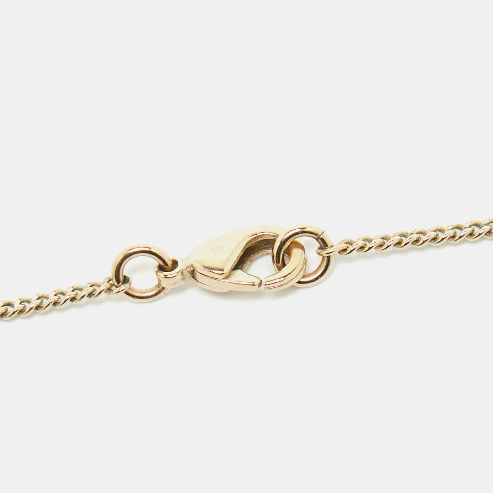 CHANEL CC Crystals Gold Tone Necklace