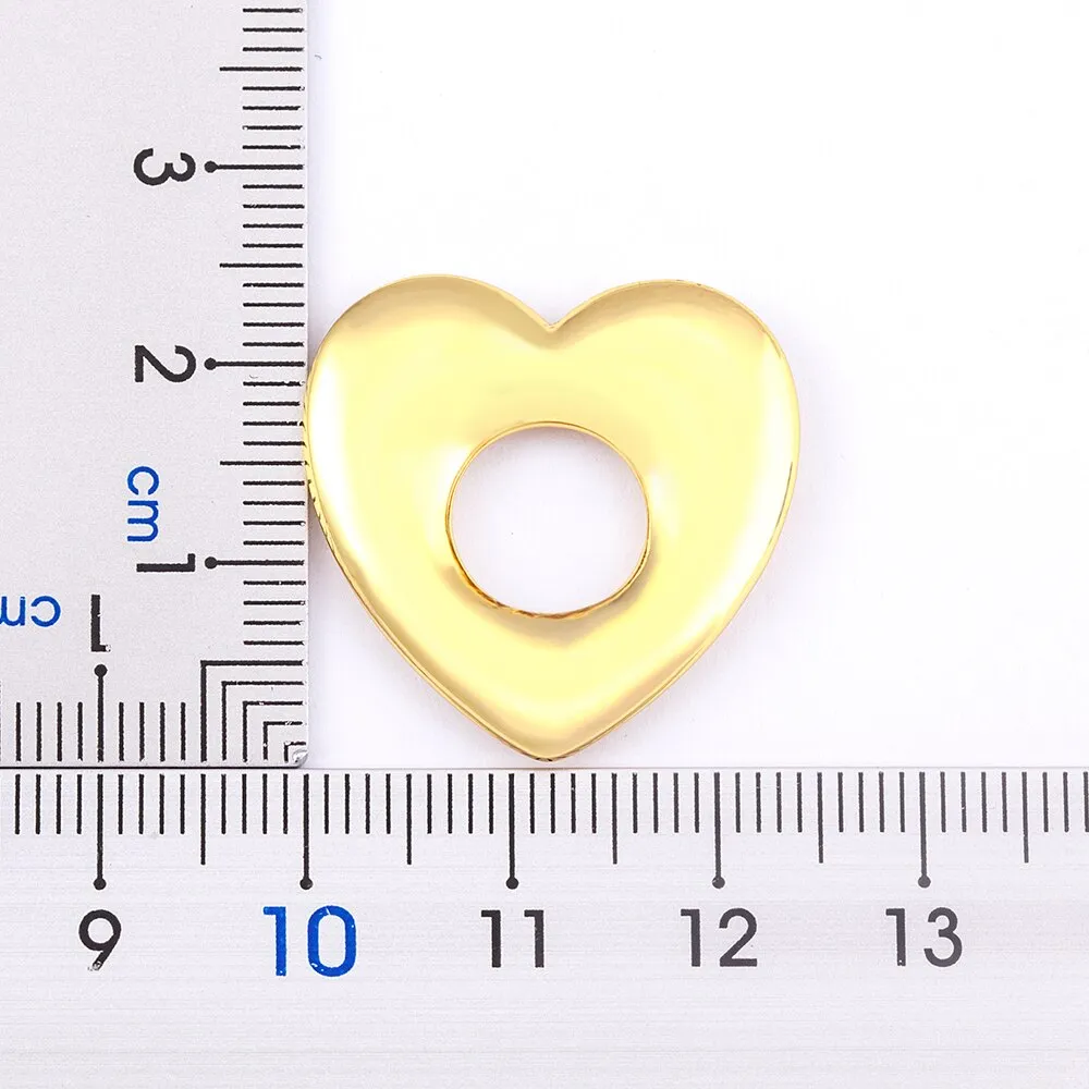 Charm Heart-Shaped Hollow Pendant Gold Plated Necklace Women