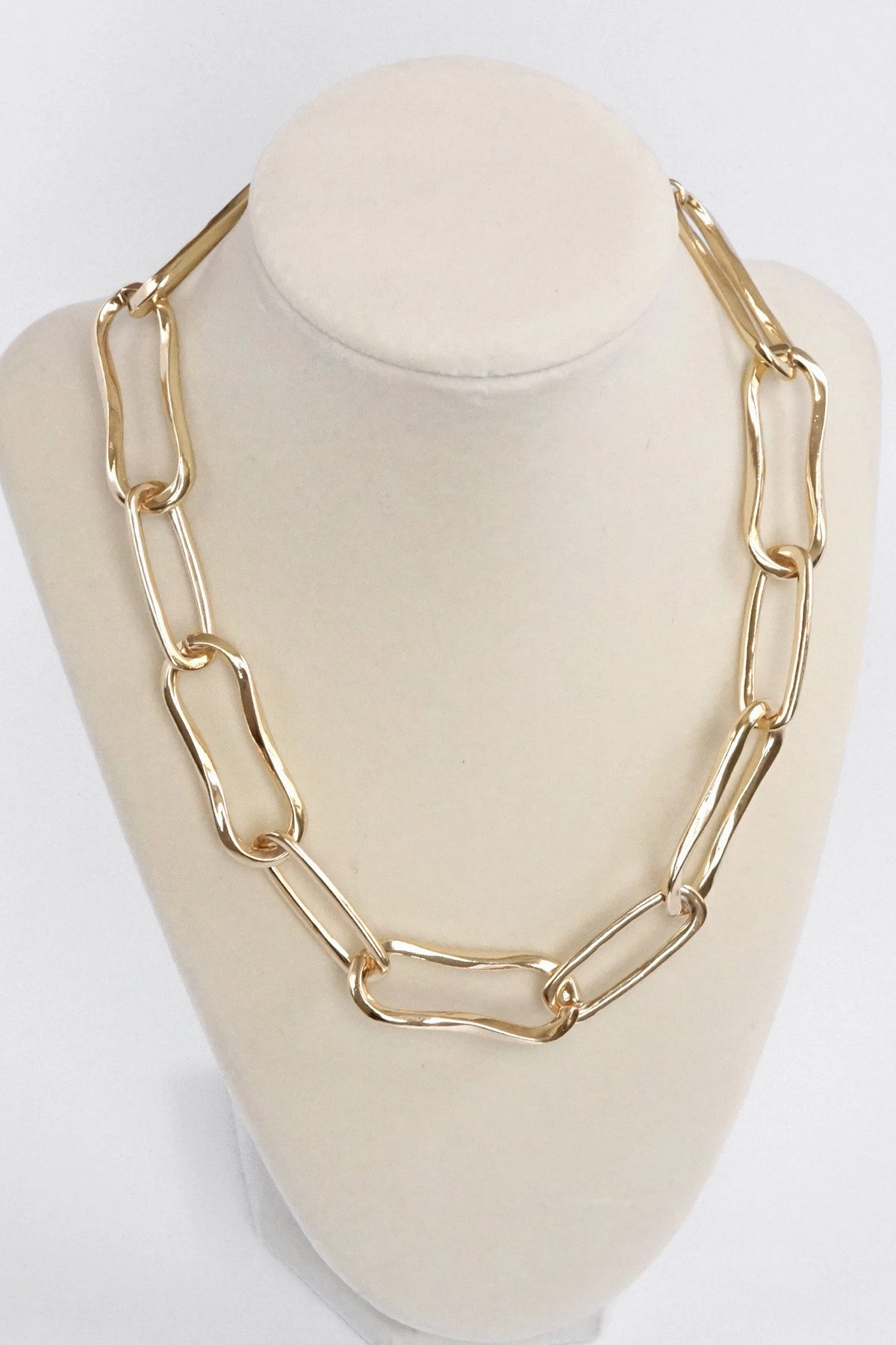 Chunky Chain Necklace Big Long Golden Links daily accessory
