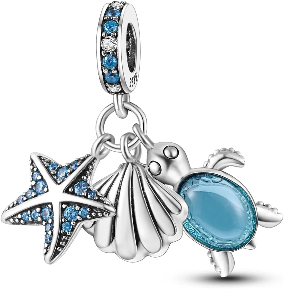 Charms Compatible with Pandora Bracelets, Sterling Silver Dangle Charms for Bracelets Necklaces Heart Butterfly Animal Travel Sunflower Moon Tree Kawaii Kitty Cute Cat Pendants Bead DIY Charm