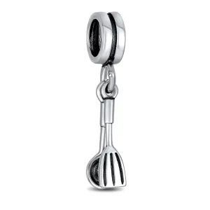 Chef Cook Culinary Utensils Dangle Charm Bead Sterling Silver for Bracelet
