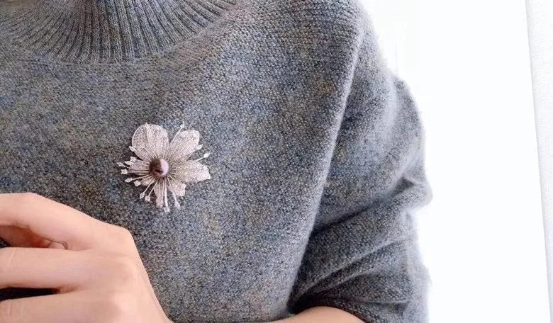 CHERRY BLOSSOM EDISON PEARL BROOCH