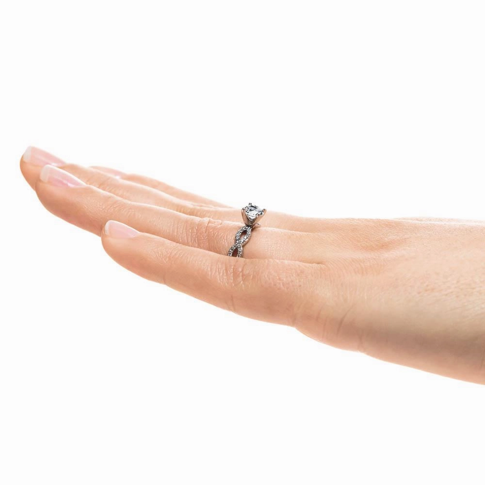 Ayla Lab Grown Diamond Infinity Side Stone Engagement Ring HighEnd Insignia Affordable Symbol