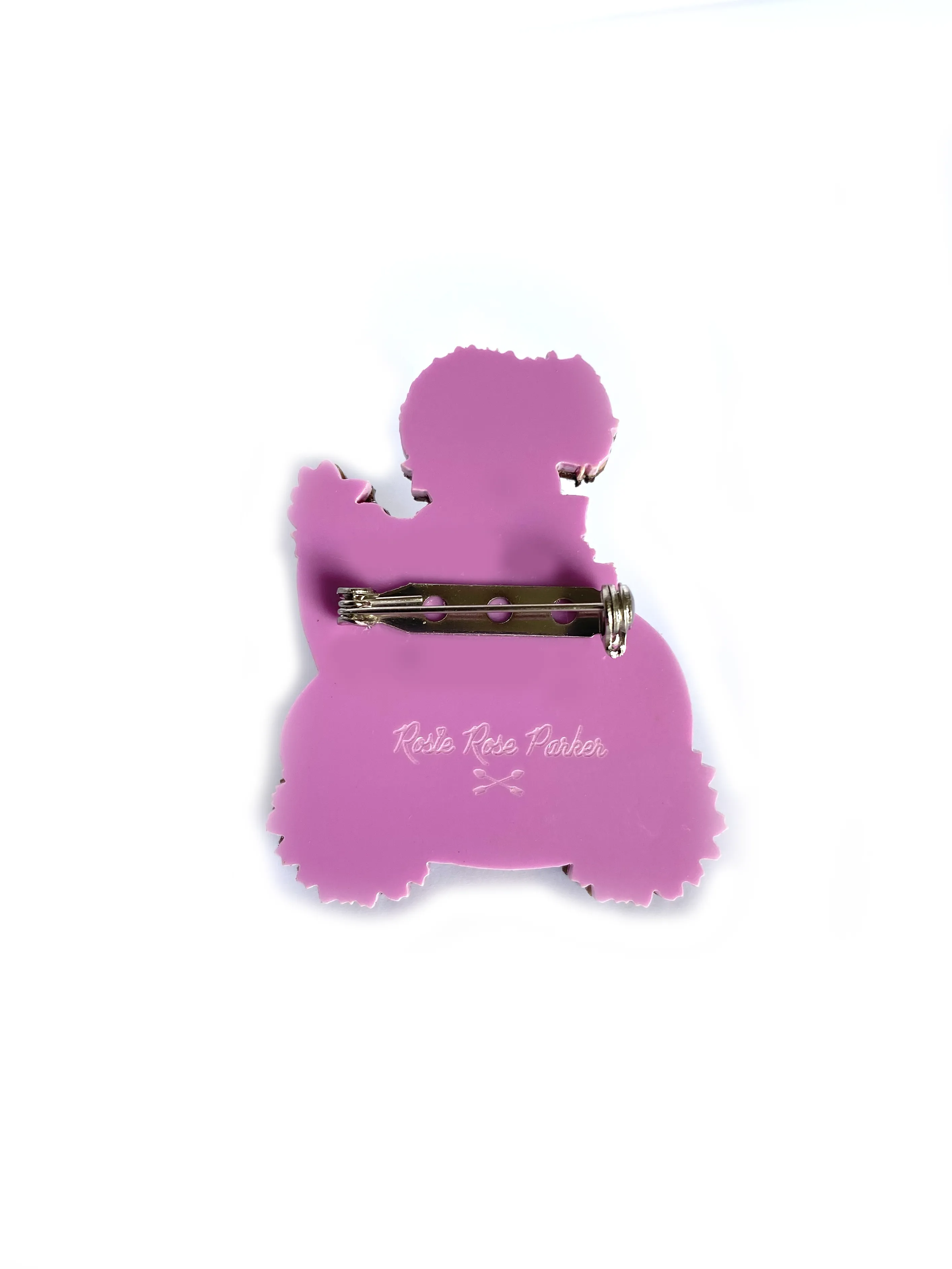 Chickadee Goes Riding Brooch by Rosie Rose Parker