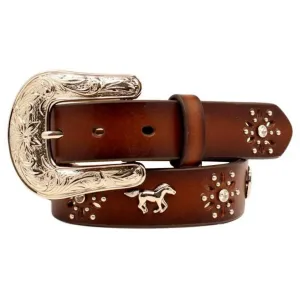 Children's Ariat Brown Belt With Horse Embellishments A1305202