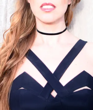 Choker Necklace Bouffante French Velvet THIN Choker Necklace