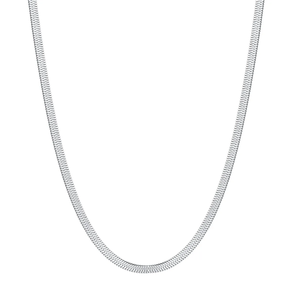 Choker Snake Chain Necklace Silver