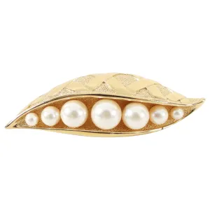 Christian Dior Vintage 1980's Pearl Peas Pin