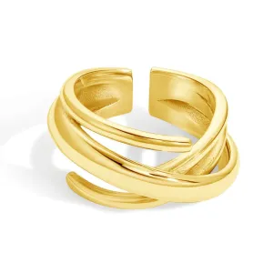 Chunky Entwined Crossover Ring