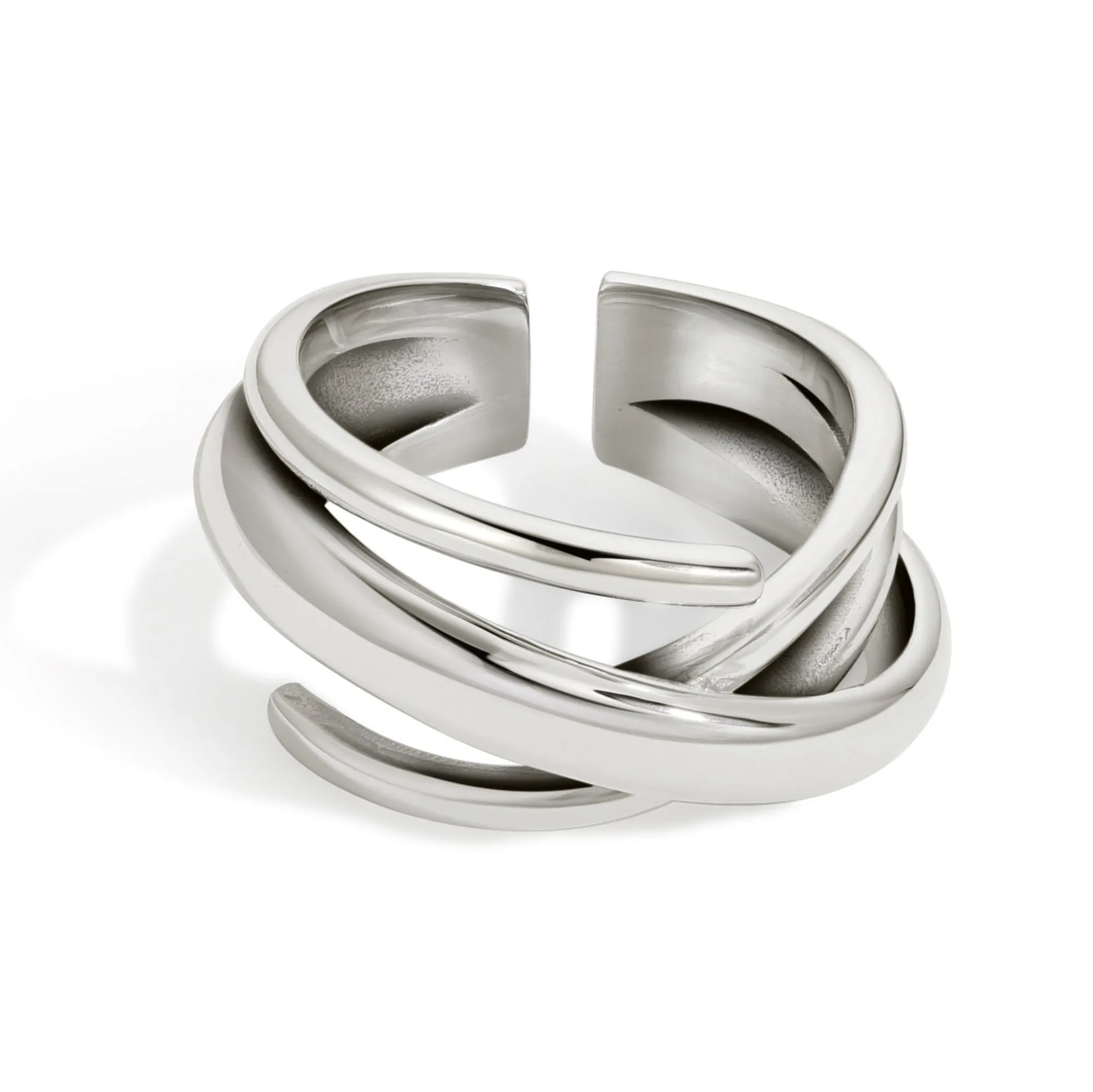 Chunky Entwined Crossover Ring