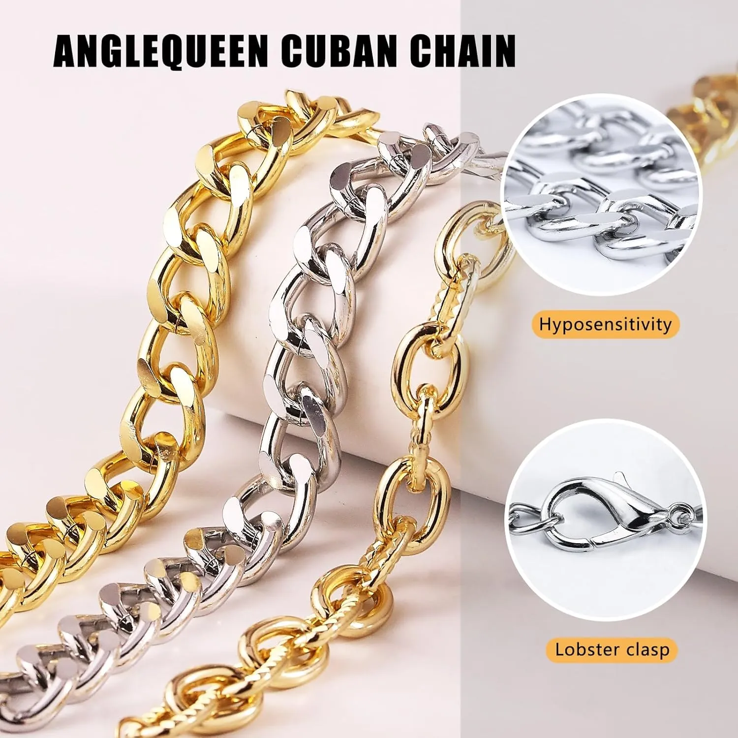 Chunky Gold Necklaces for Women Gold Layered Necklaces Punk 8090s Hip Hop Necklace Cuban Link Chain Necklaces Layered Choker Necklace Prom Jewelry Freaknik Outfit Accessories
