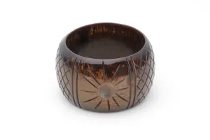 Chunky Golden Espresso Fakelite Bangle