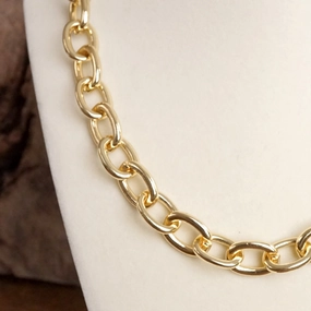 Summer Festival Piece Timeless Detail Chunky Chain Necklace ?C Perfect for Layering