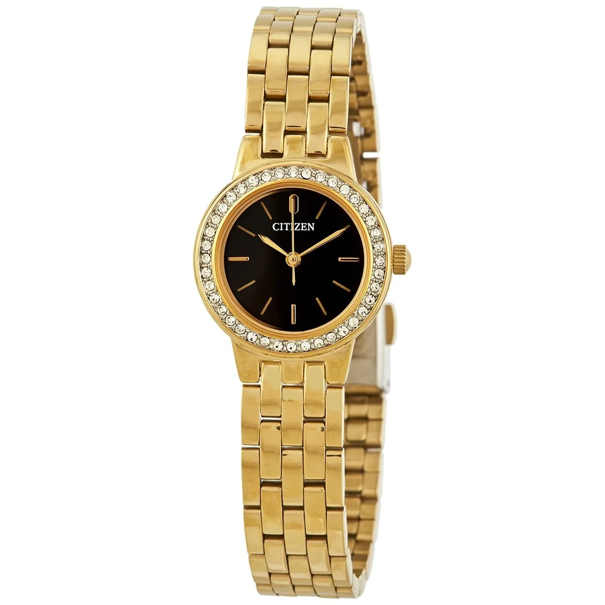 Citizen Quartz Crystal Black Dial Ladies Watch EJ6102-56E