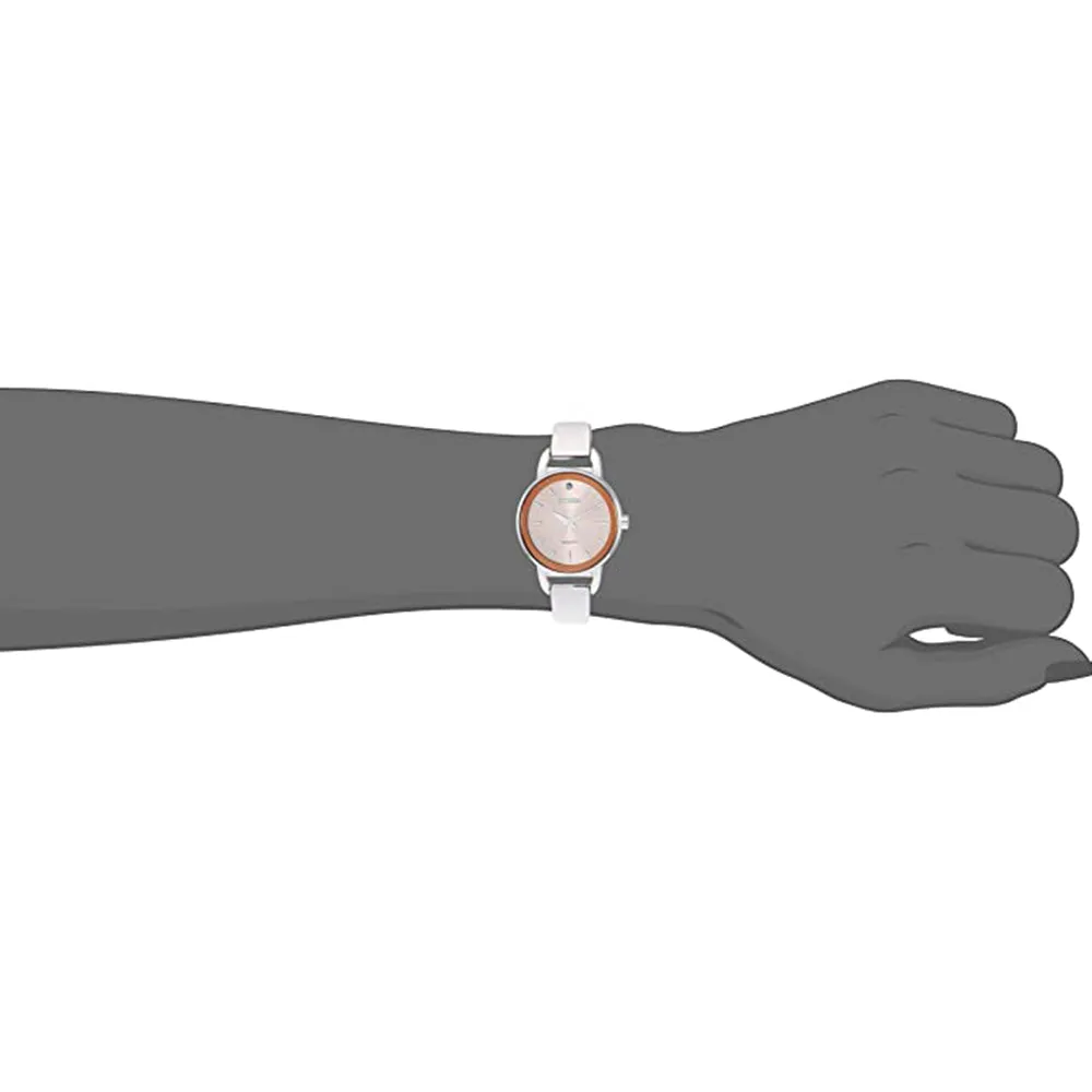 Citizen Women Pink Dial Silver Stainless Steel Band Quartz Watch - EZ6370-56X